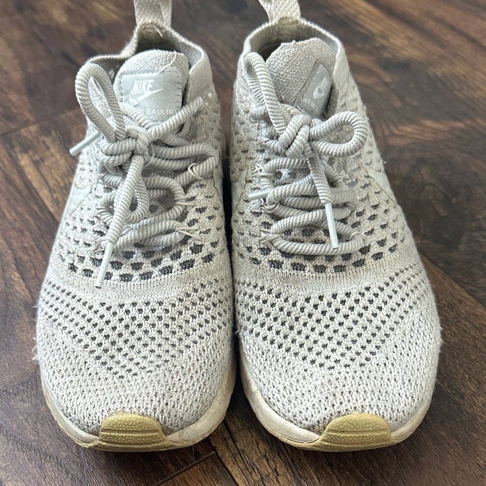 Nike Light Gray Fly Knit Sneakers